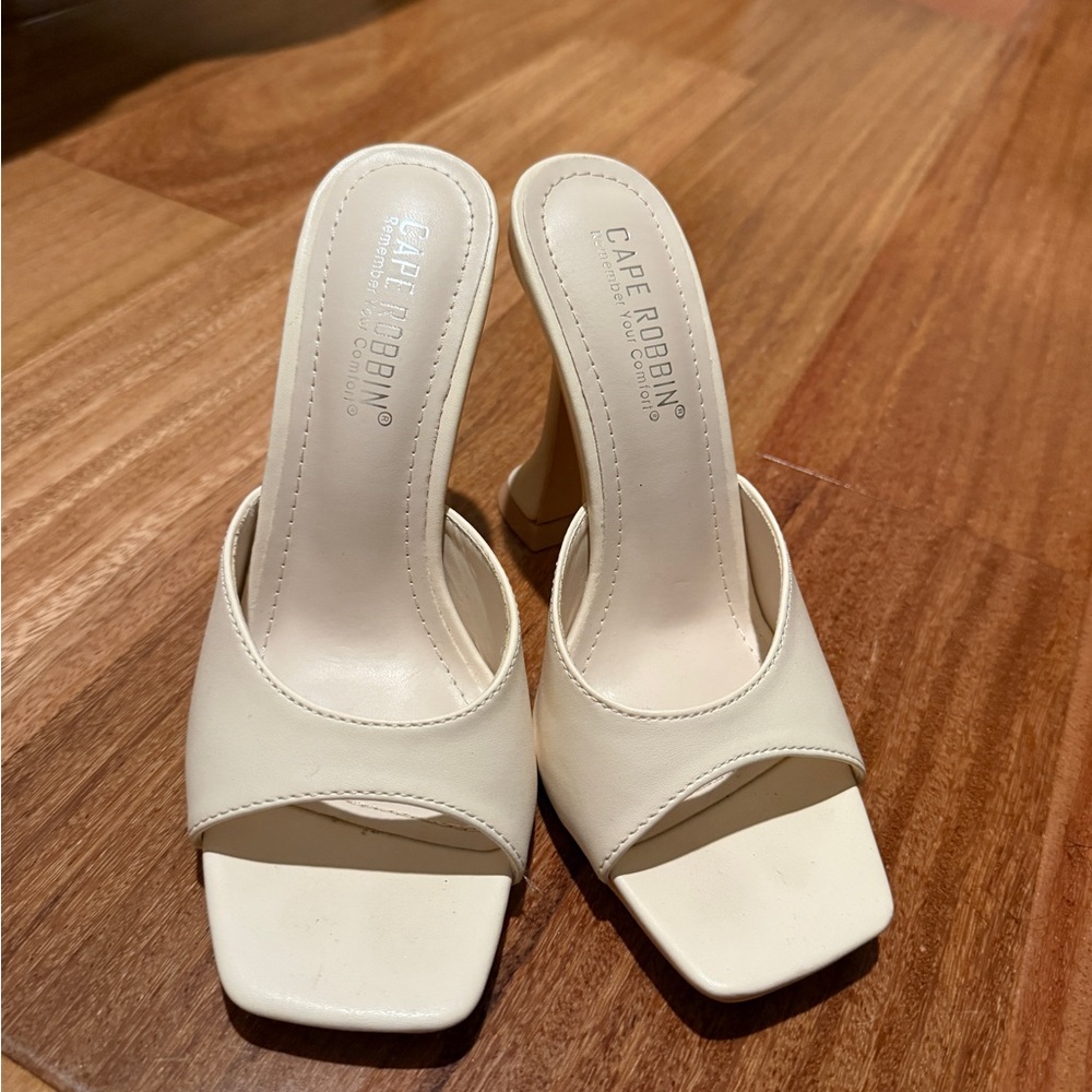 Cape Robbin Women's Elegant Cream Heels